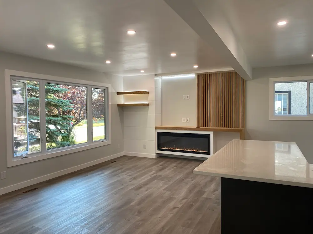 Ottewell Modern Makeover - Living Room & Fireplace